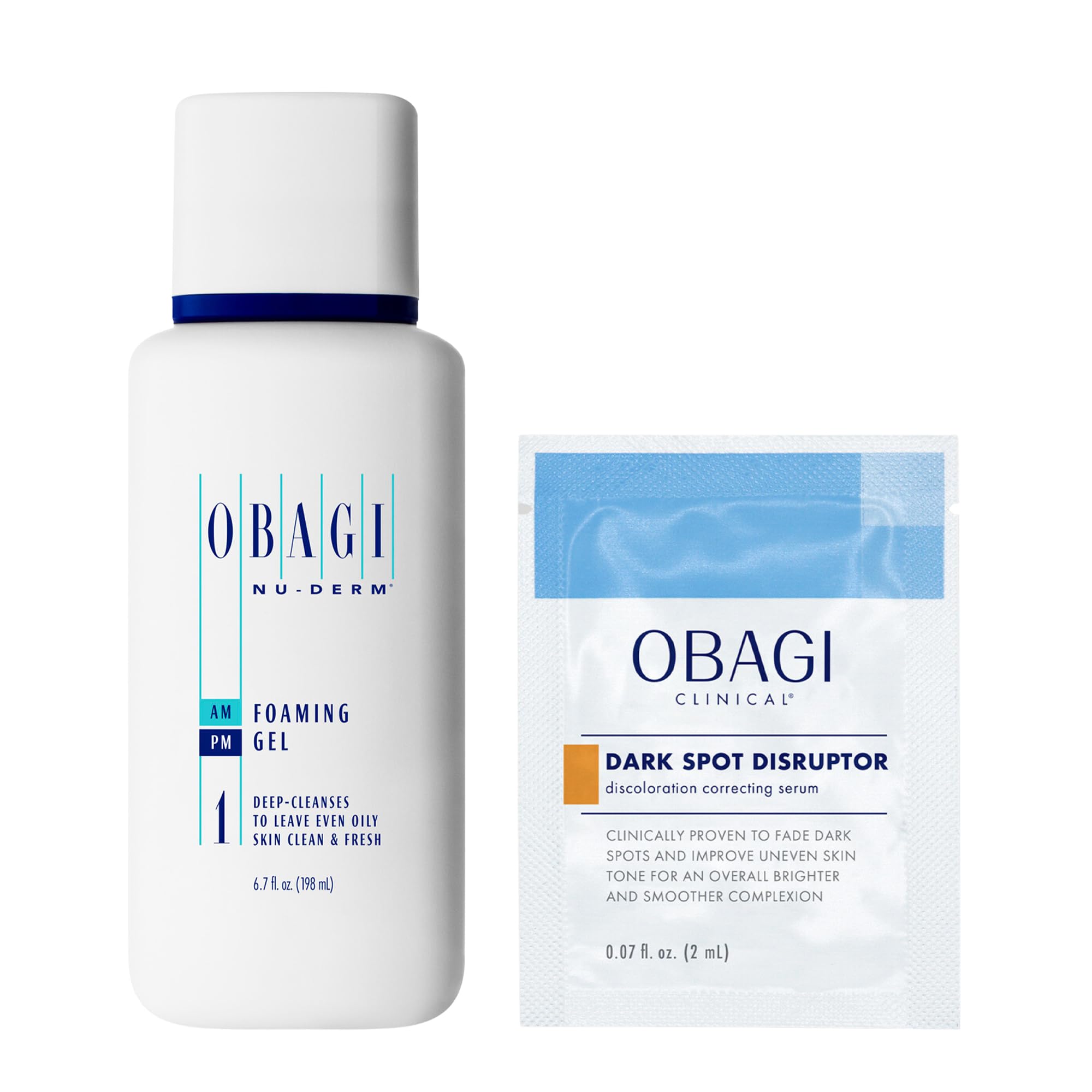 Set Limpiador Y Sérum Obagi Nu-derm Foaming Gel + Dark Spot - Venta Internacional.