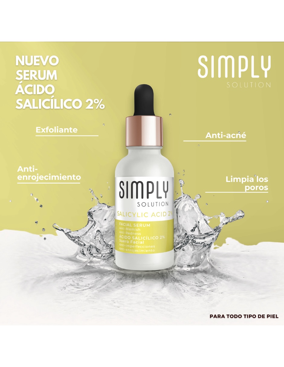 Foto 5 pulgar | Suero Facial Simply Solution Acido Salicilico 2% 30 Ml