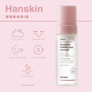 Foto 2 | Limpiador Hanskin Real Complexion Hyaluron Bubble Pop 150 Ml - Venta Internacional.