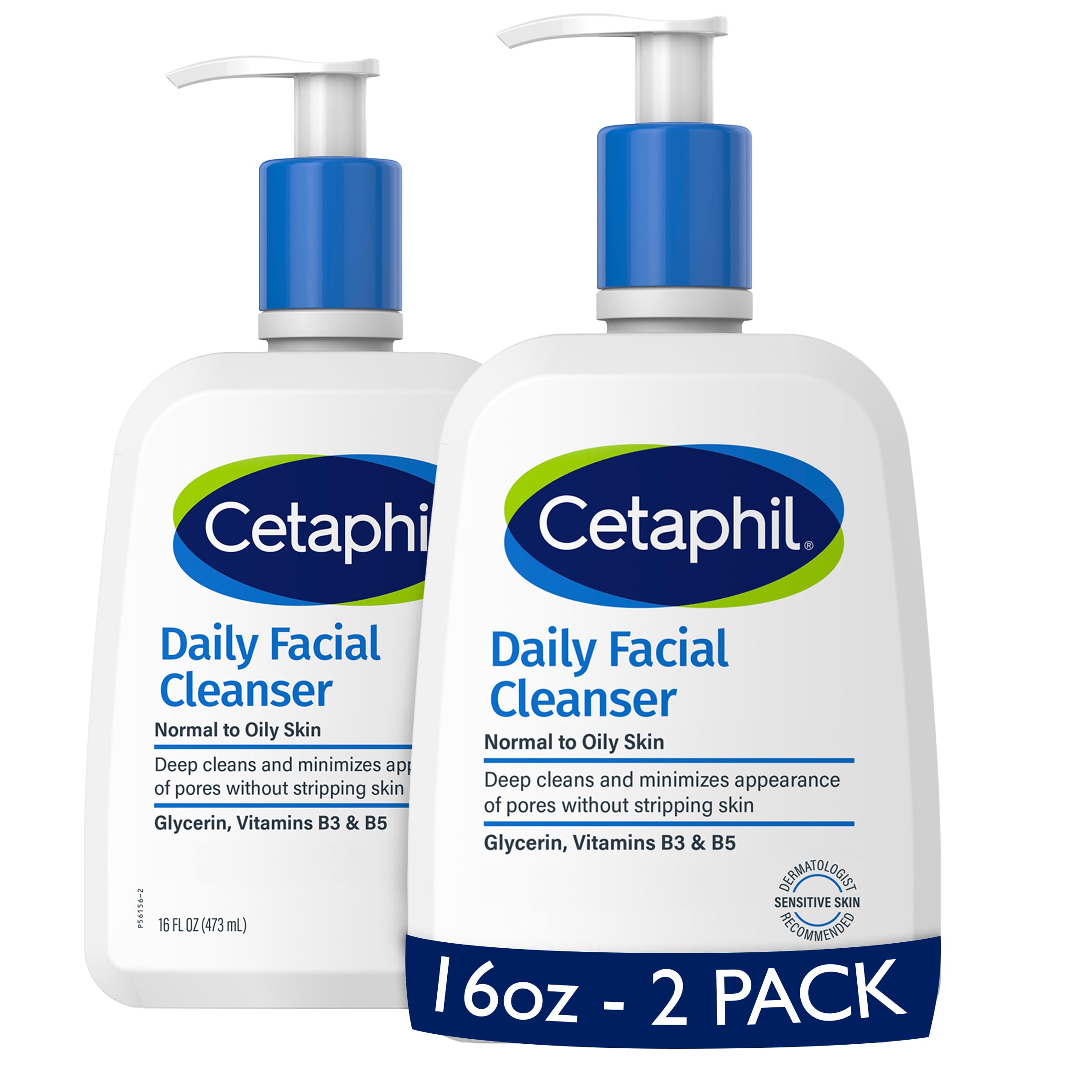 Foto 2 pulgar | Limpiador Facial Diario Face Wash Cetaphil, 473 Ml, Paquete De 2 - Venta Internacional.