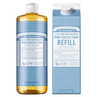 Foto 1 | Jabón Líquido Dr. Bronner's Pure-castile Baby Sin Perfume 946ml - Venta Internacional