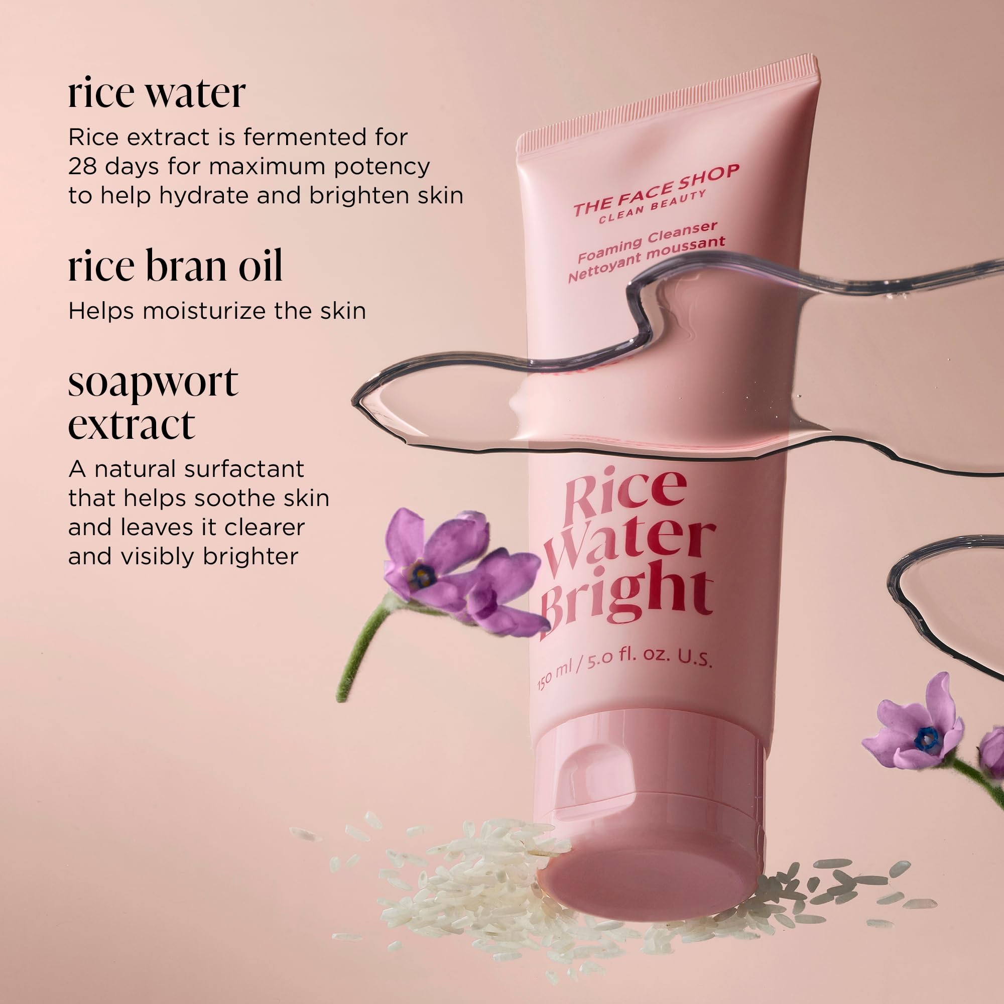 Foto 8 pulgar | Limpiador The Face Shop Rice Water Bright, 150 Ml, Vegano - Venta Internacional.