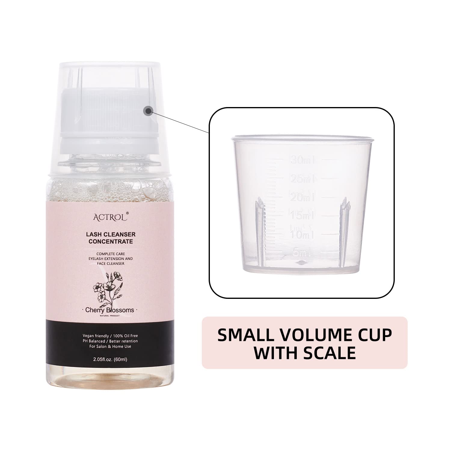 Foto 2 | Limpiador De Pestañas Concentrado Actrol Cherry Blossom 60 Ml - Venta Internacional.