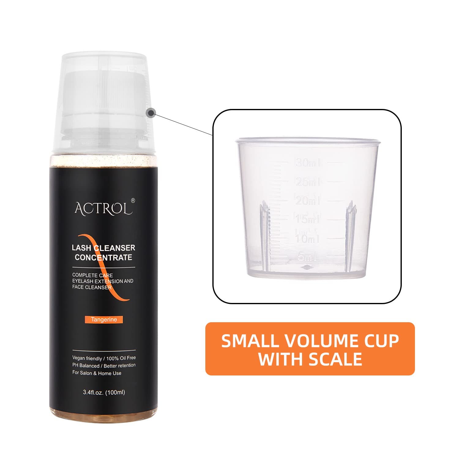 Foto 4 | Limpiador De Pestañas Concentrado Actrol Tangerine 100ml - Venta Internacional.