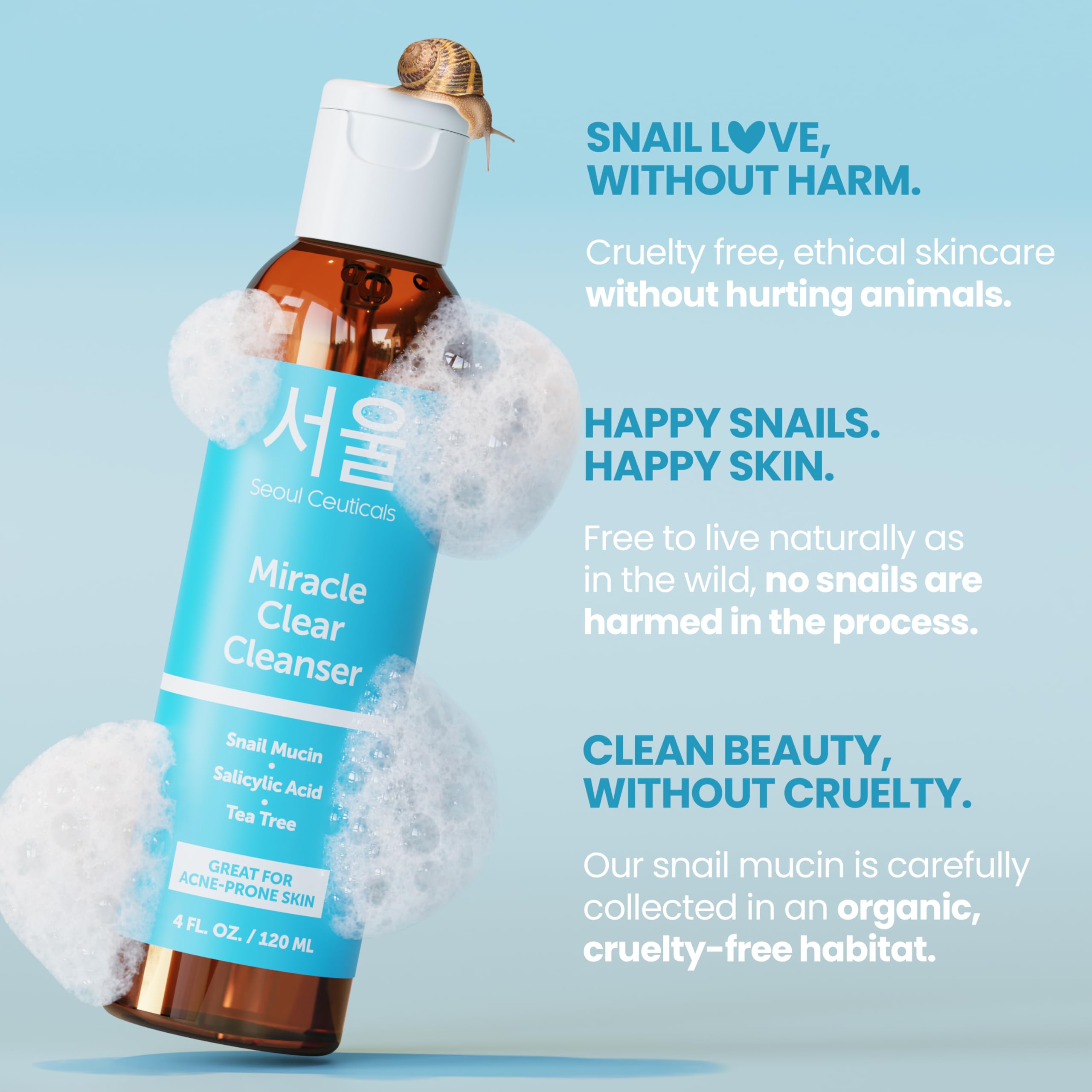 Foto 2 | Cleanser Seoulceuticals, Caracol Coreano Para El Acné, Con Ácido Salicílico, 120 Ml - Venta Internacional.