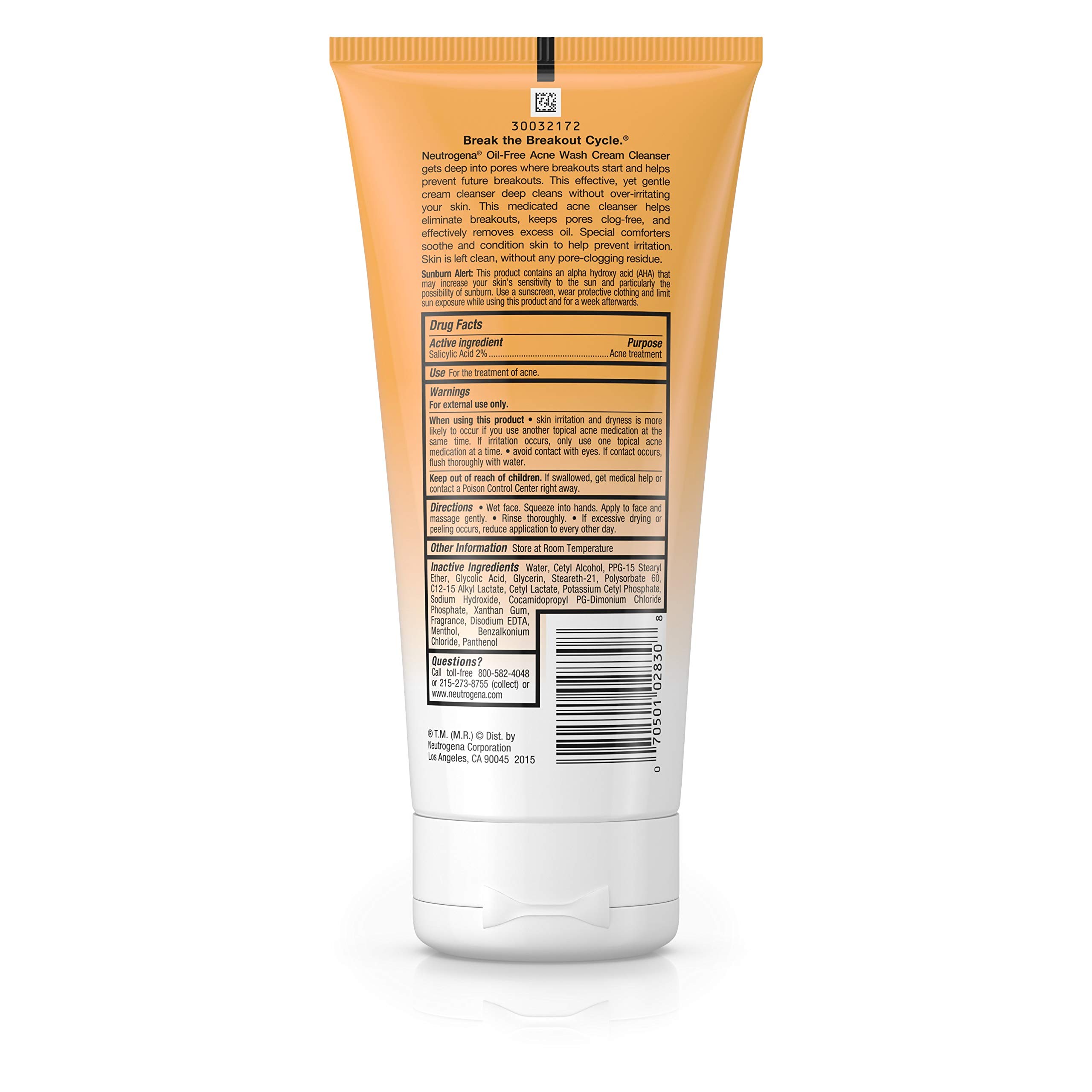Foto 5 | Crema Limpiadora Facial Neutrogena Sin Aceite Para El Acné, 200 Ml - Venta Internacional.