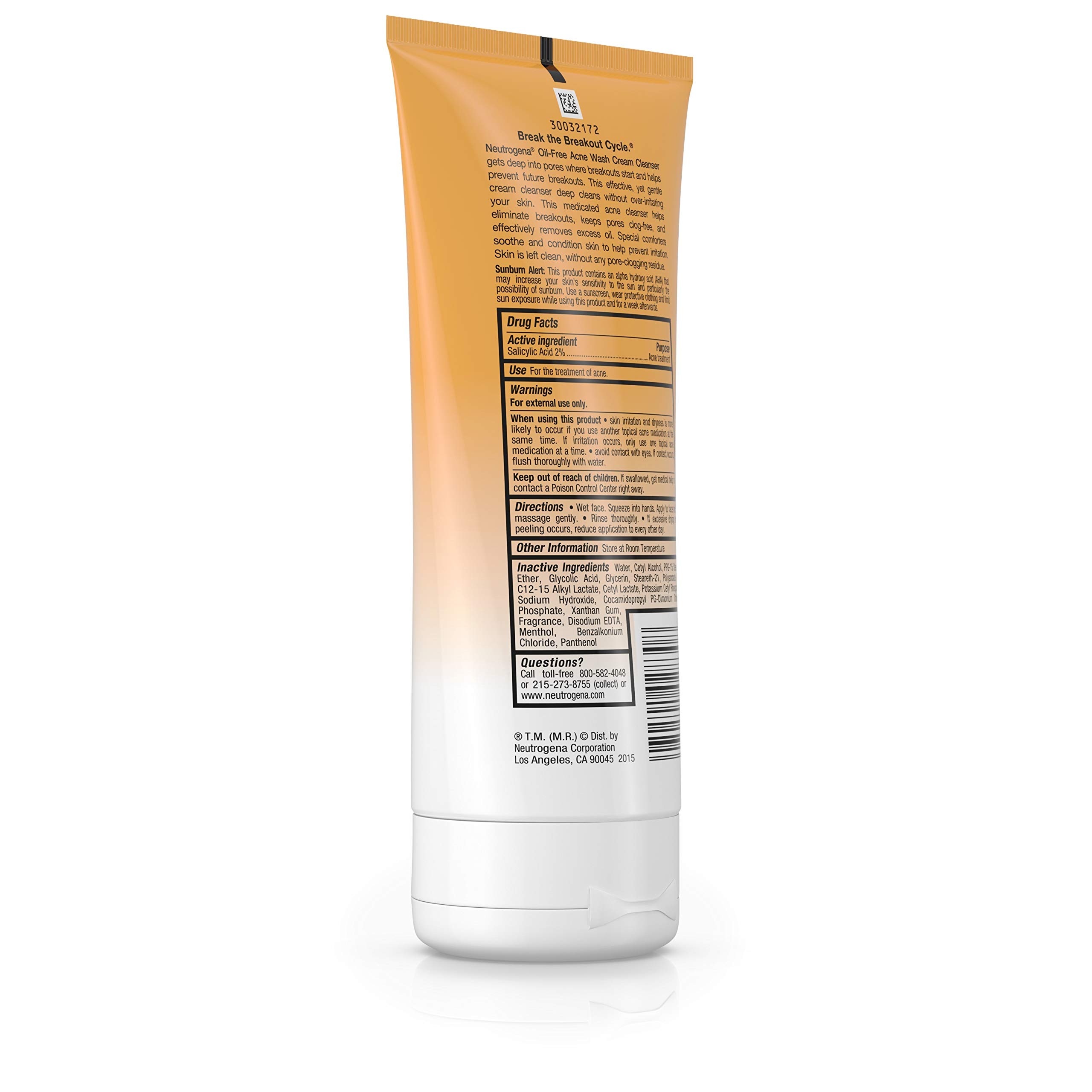 Foto 6 | Crema Limpiadora Facial Neutrogena Sin Aceite Para El Acné, 200 Ml - Venta Internacional.