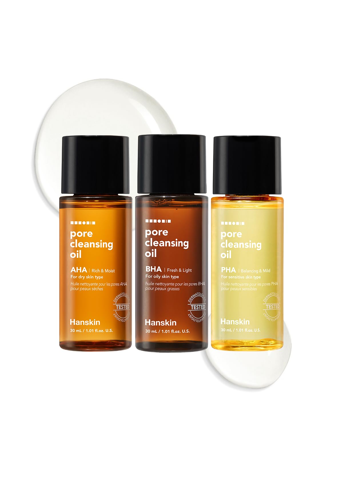 Set Desmaquillante Hanskin Pha/bha/aha, Aceite Limpiador De Poros - Venta Internacional.