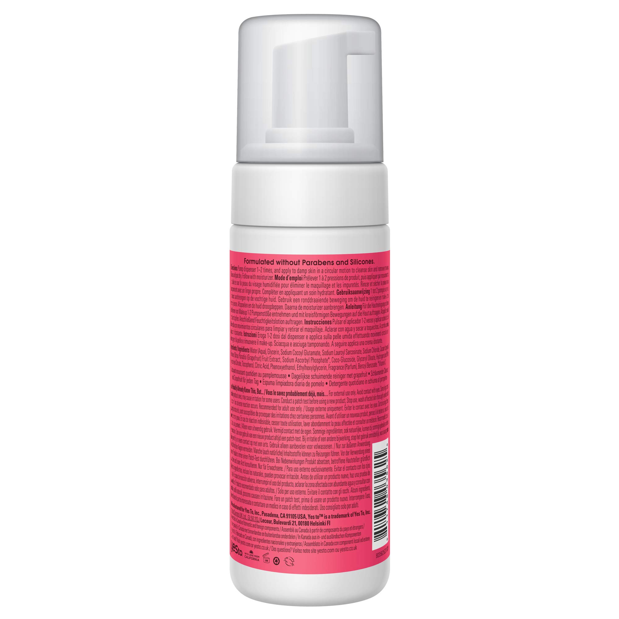 Foto 3 pulgar | Limpiador Espumoso Yes To Grapefruit Brightening, 150 Ml - Venta Internacional.