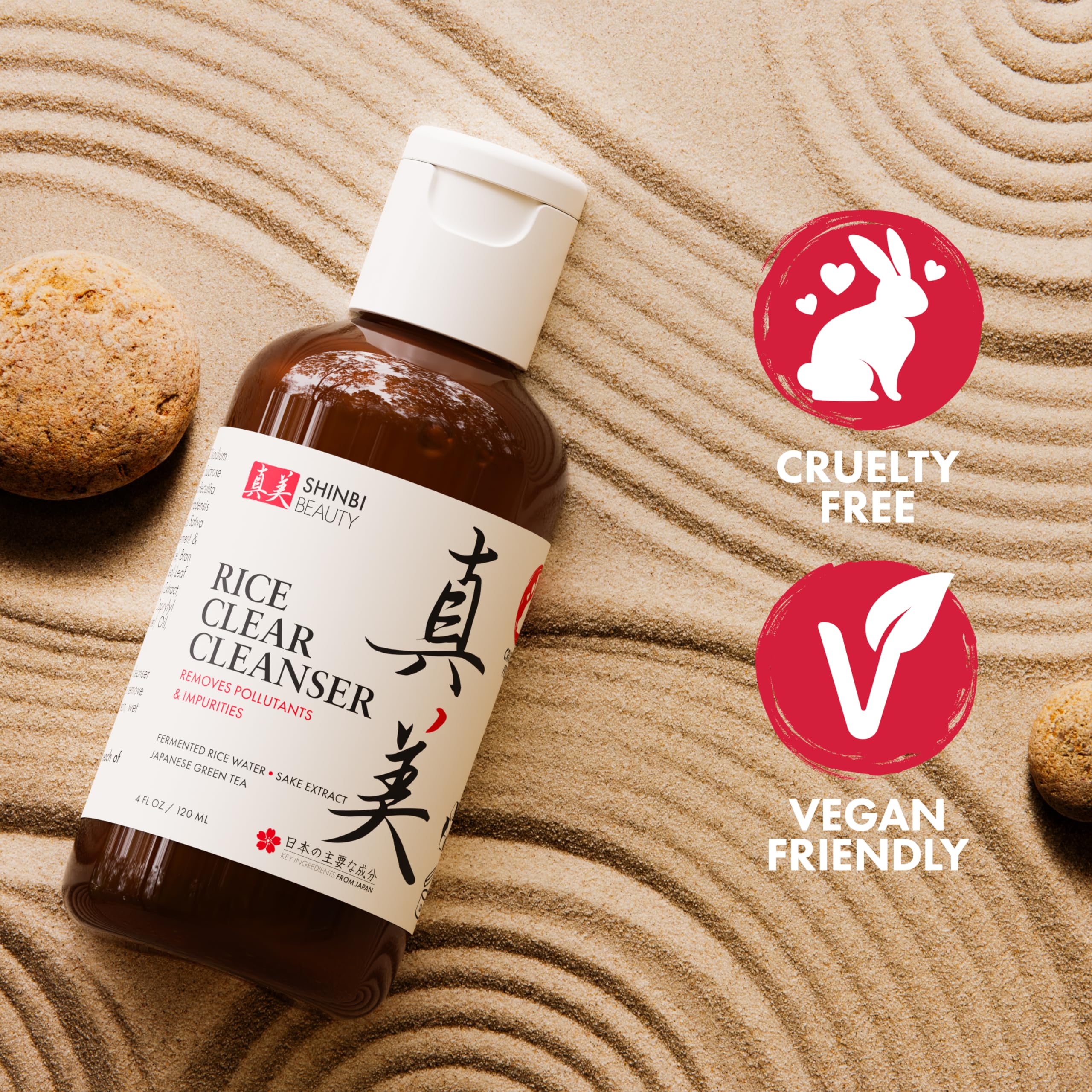 Foto 5 | Jabón Facial Shinbi Beauty, Agua De Arroz Japonés Y Té Verde, 120 Ml - Venta Internacional.