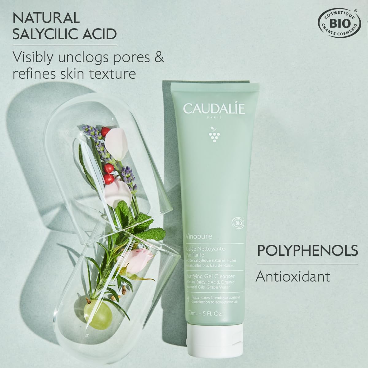 Foto 5 pulgar | Gel Purificador De Poros Cleanser Caudalie Vinopure, 150 Ml - Venta Internacional.