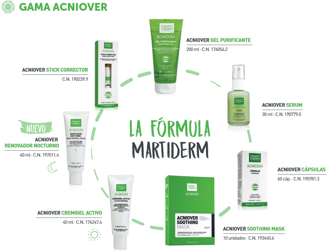 Foto 3 pulgar | Gel Limpiador Martiderm Acniover Para Pieles Grasas Y Acneicas 200 Ml - Venta Internacional.