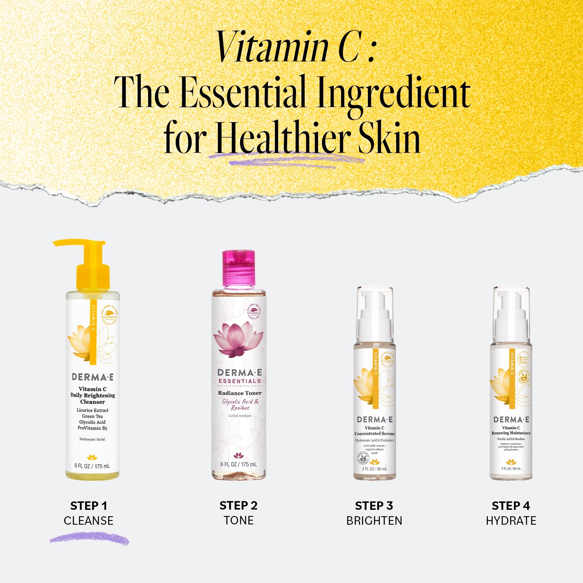 Foto 5 | Limpiador Facial Derma E Con Vitamina C, Iluminador Diario, 180 Ml - Venta Internacional.