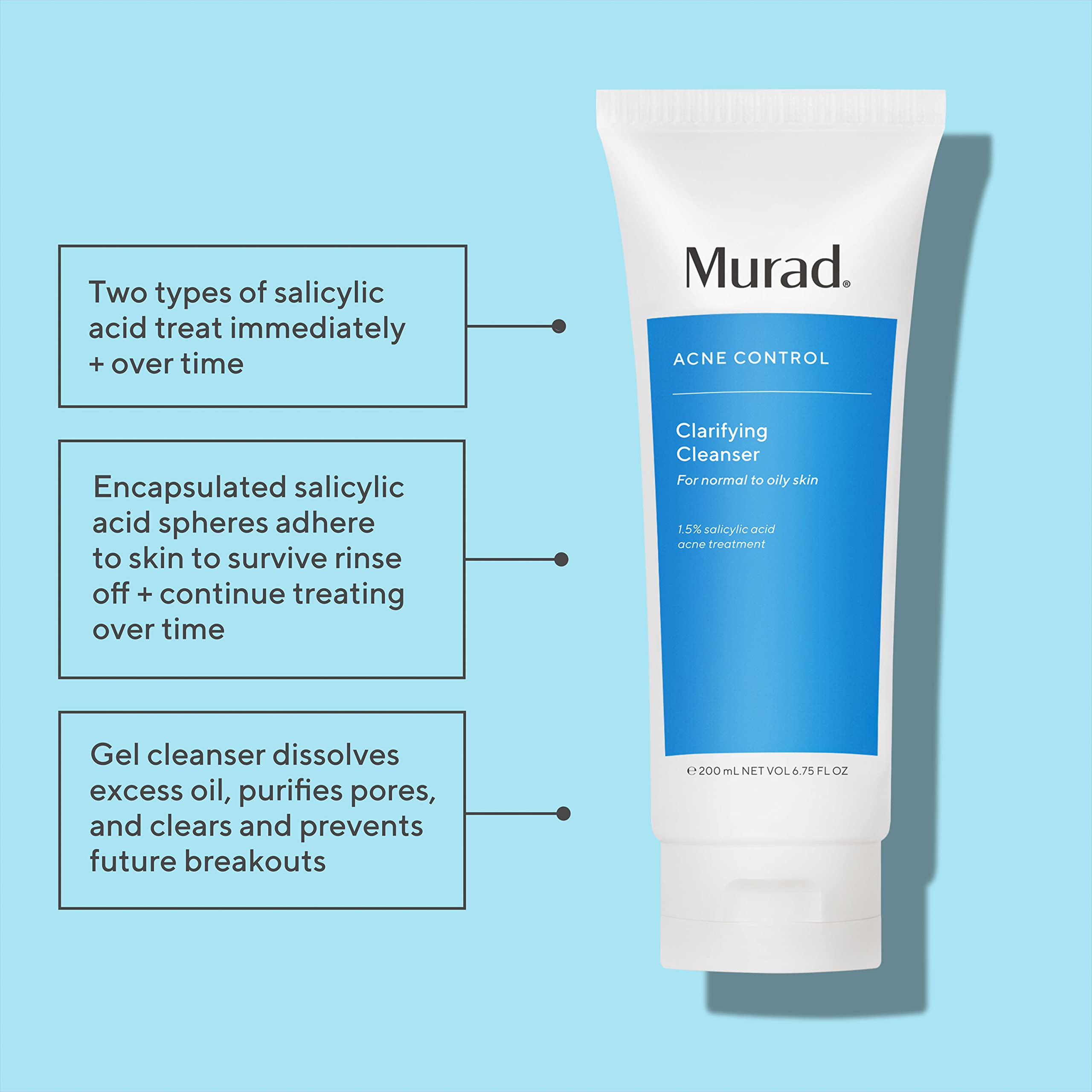 Foto 3 pulgar | Limpiador Aclarante Murad para el Control del Acné 60 ml - Venta Internacional