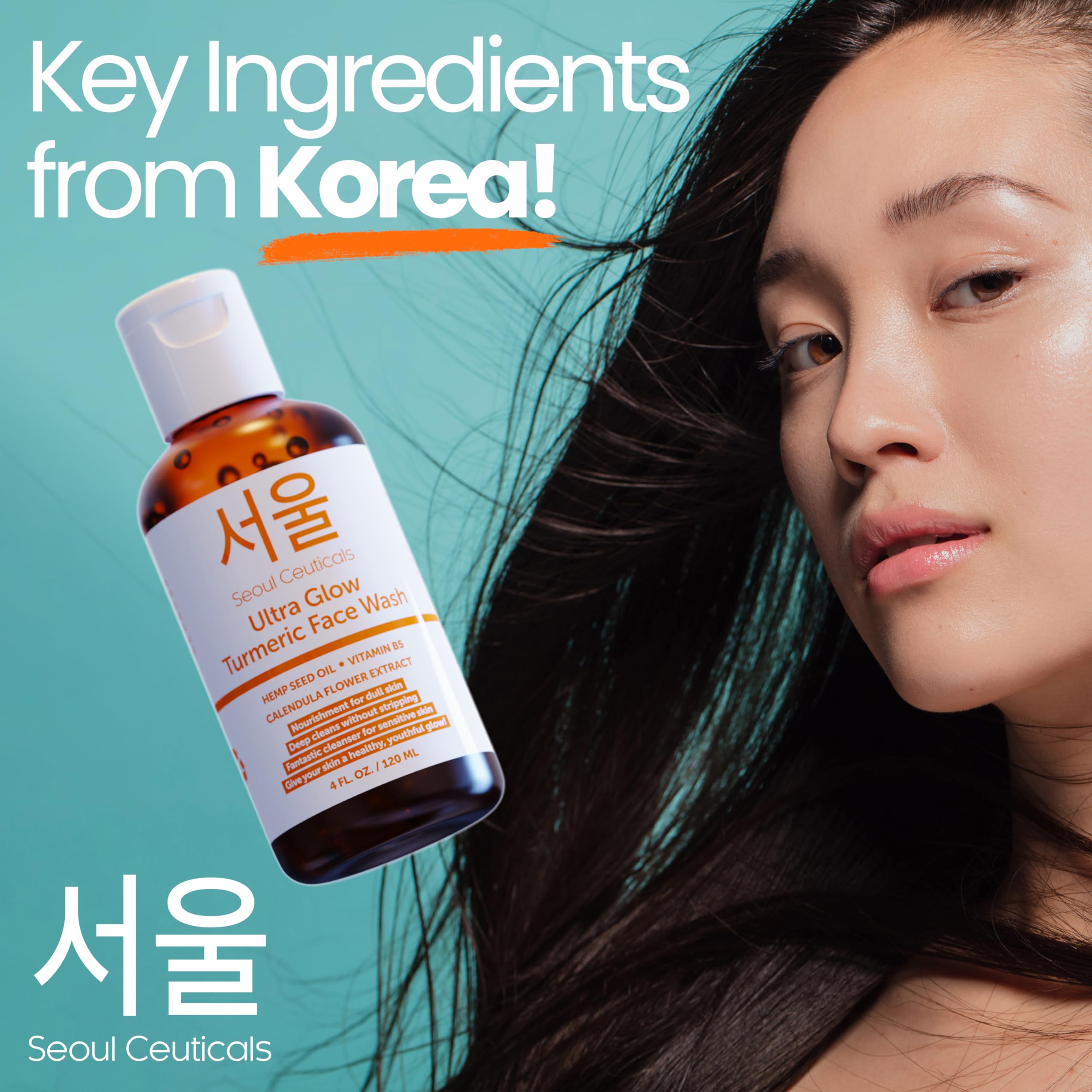 Foto 4 pulgar | Jabón Facial Seoulceuticals, Cúrcuma Coreana, Vegano, 120 Ml - Venta Internacional.