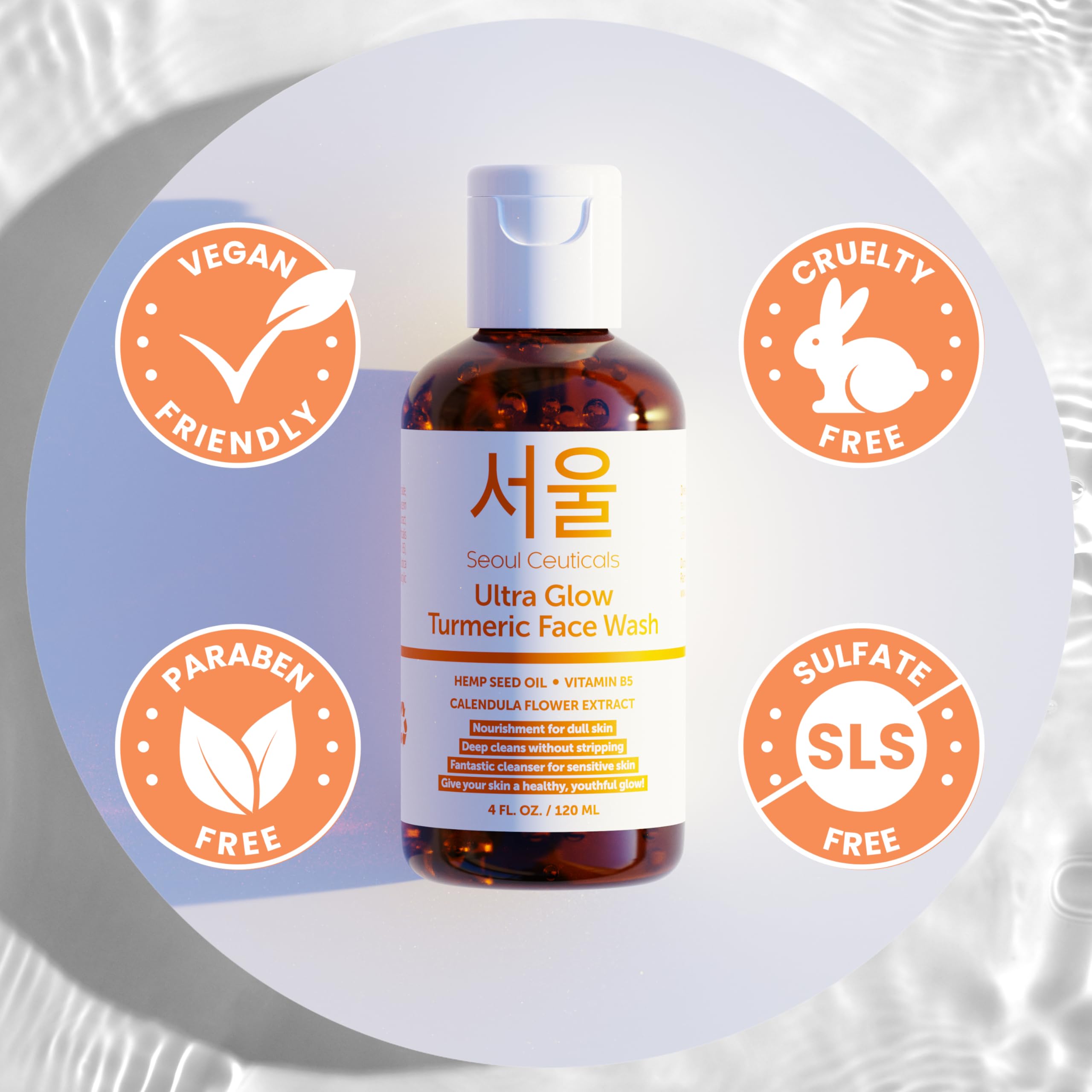 Foto 6 pulgar | Jabón Facial Seoulceuticals, Cúrcuma Coreana, Vegano, 120 Ml - Venta Internacional.