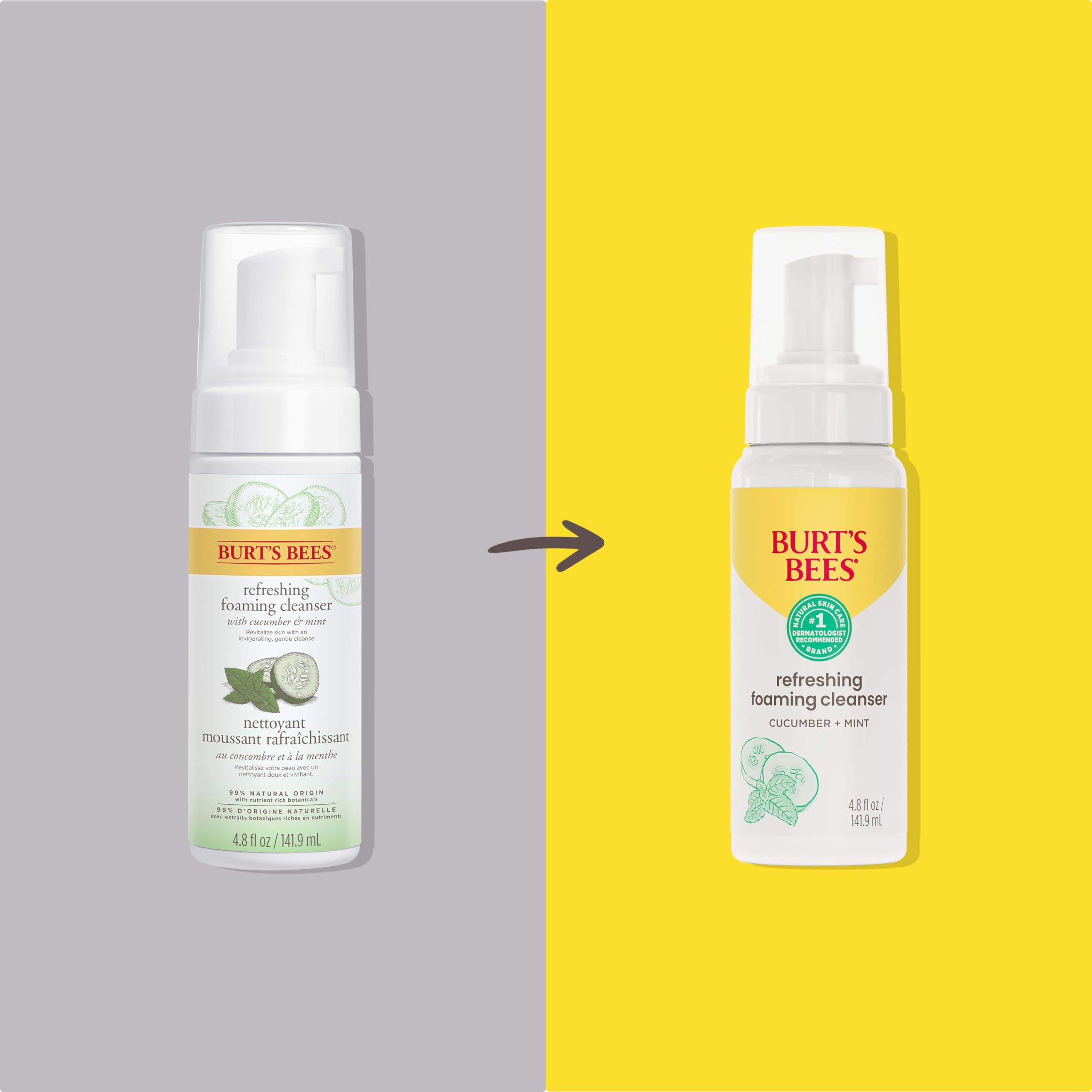 Foto 3 pulgar | Limpiador Facial Burt's Bees, Refrescante Y Espumoso, Pepino, 120 Ml - Venta Internacional.