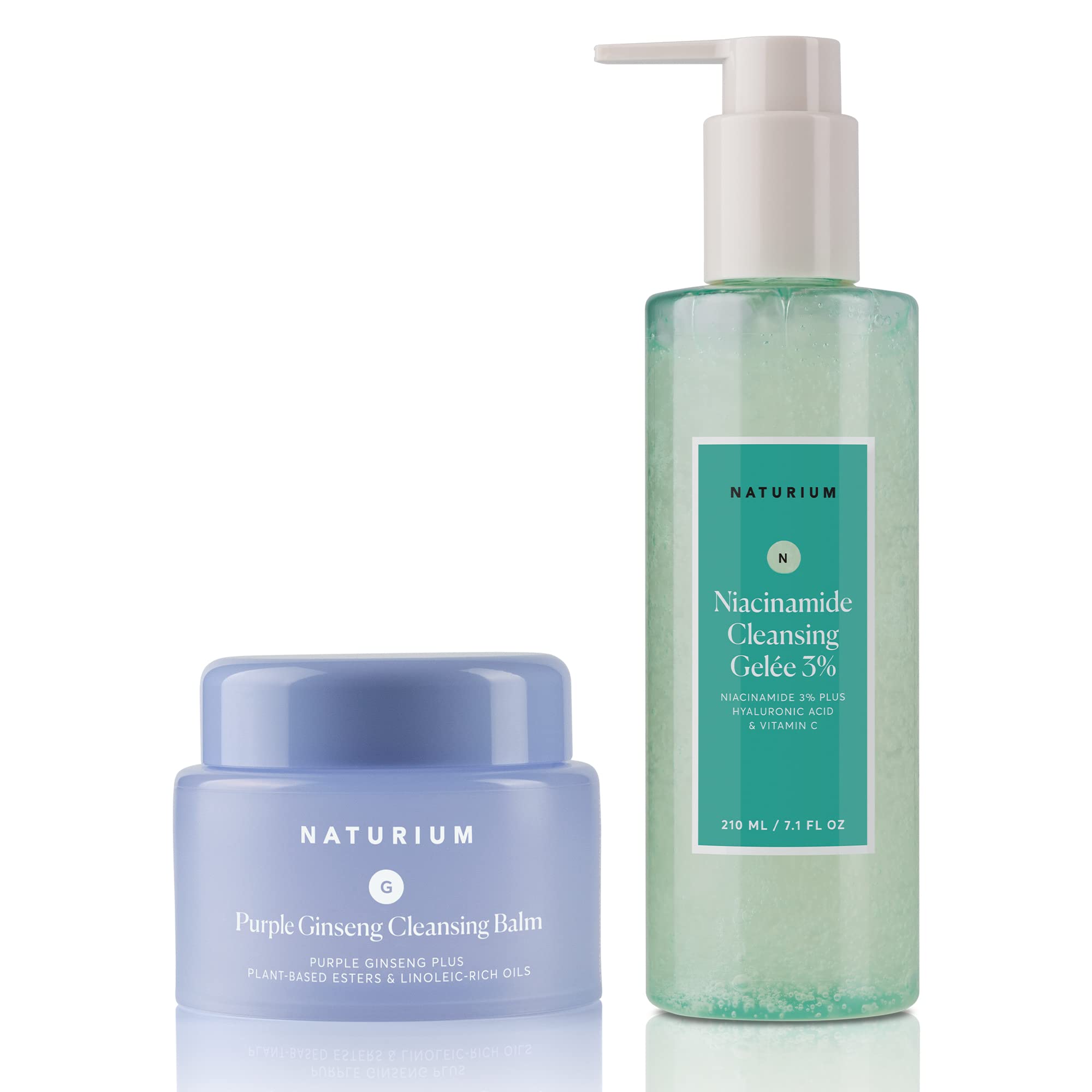 Set De Cuidado De La Piel Naturium Ultimate Double Cleanse Purple Ginseng - Venta Internacional.