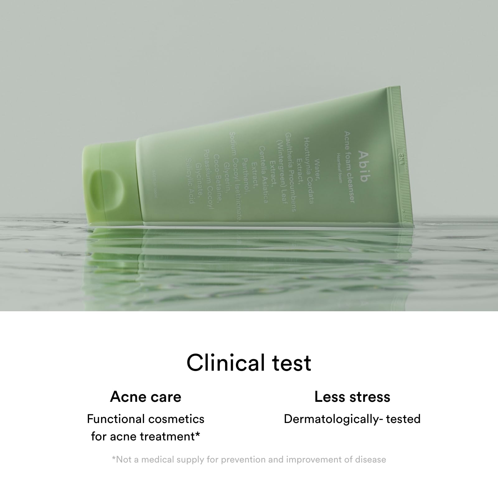 Foto 5 pulgar | Limpiador En Espuma Para Acné Cleanser Abib Heartleaf, 150 Ml Con Pantenol - Venta Internacional.