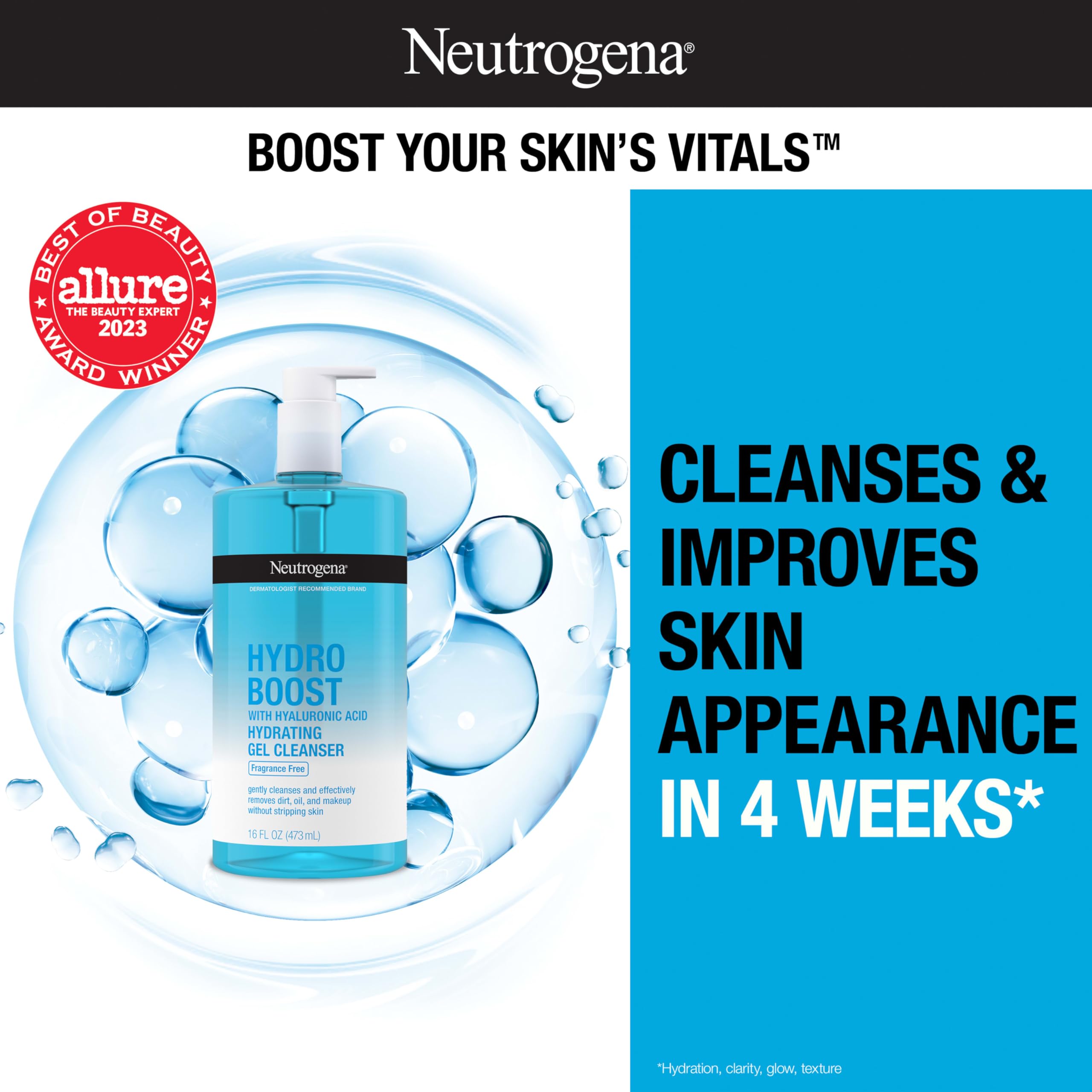 Foto 3 pulgar | Limpiador Facial Neutrogena Hydro Boost Con Ácido Hialurónico 480 Ml - Venta Internacional.