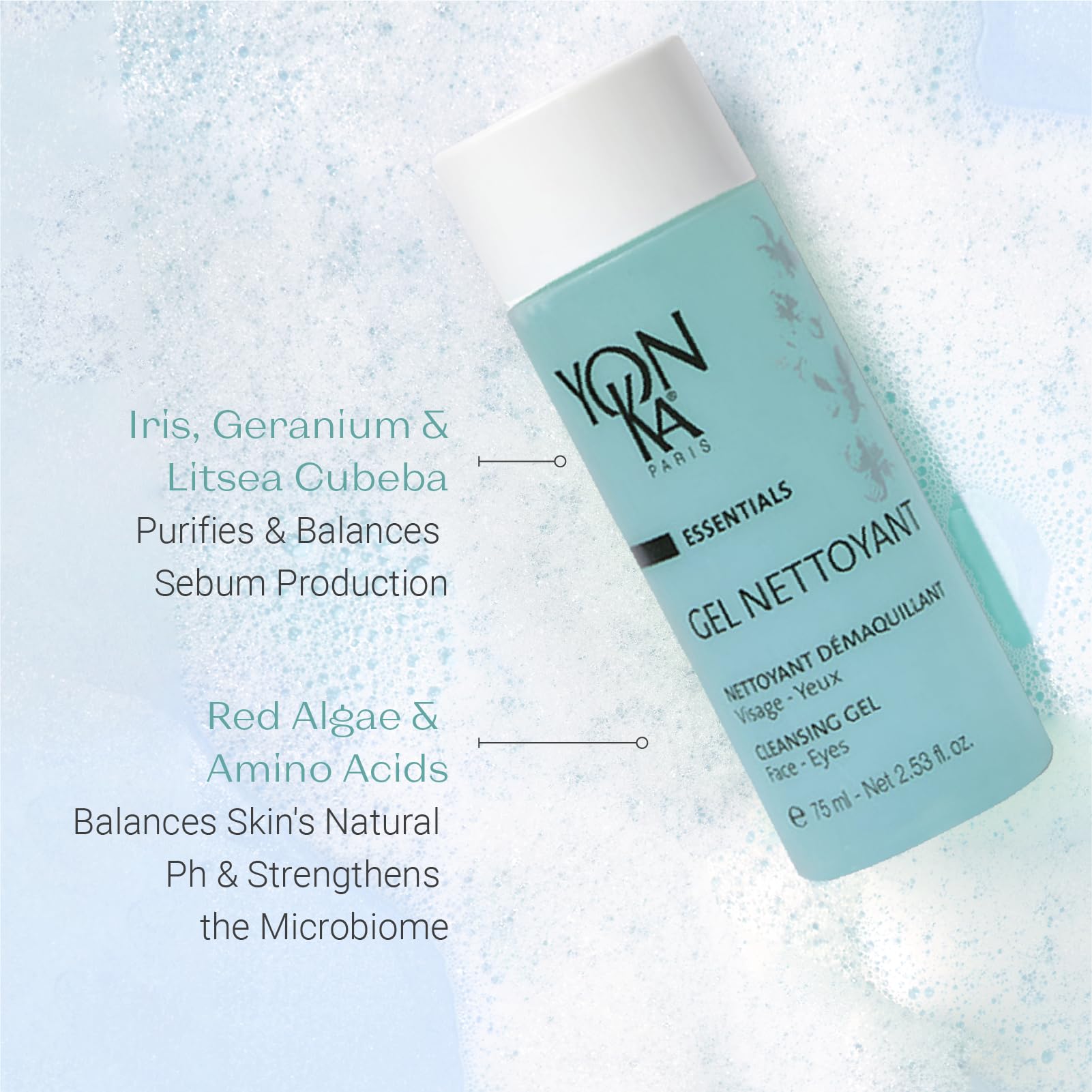 Foto 5 pulgar | Gel Limpiador Yonka, Desmaquillante Suave Y Espumoso, 75 Ml - Venta Internacional.