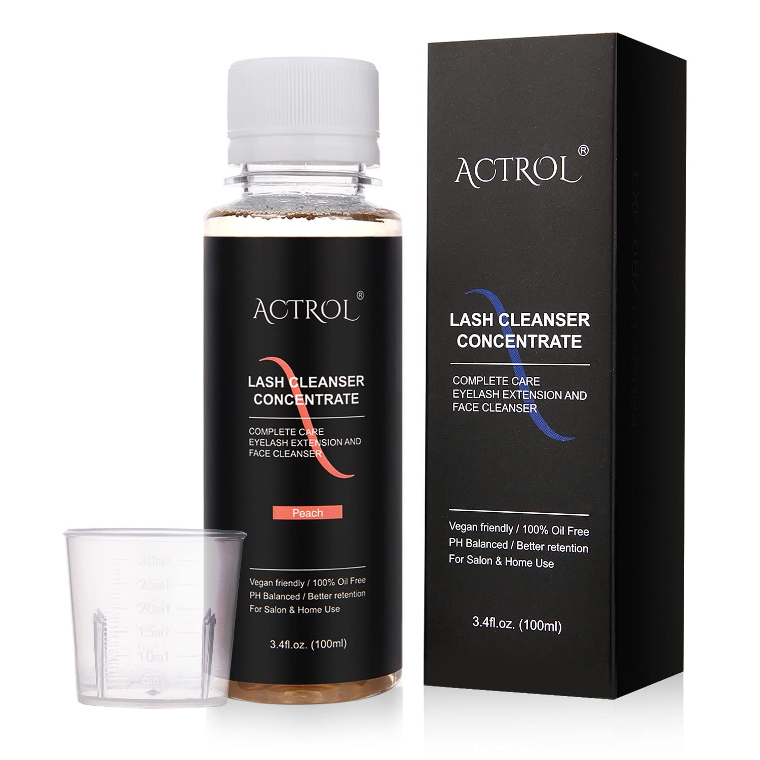 Foto 1 | Limpiador De Pestañas Concentrado Actrol, Champú Para Pestañas De Melocotón, 100 Ml - Venta Internacional.