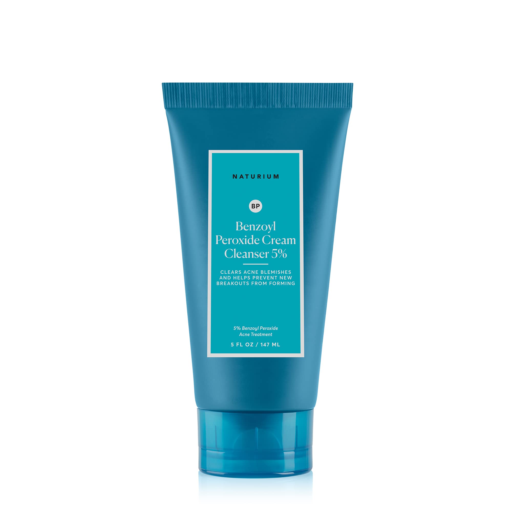 Crema Limpiadora Naturium Con Peróxido De Benzoilo Al 5% Para Rostro, 150 Ml - Venta Internacional.