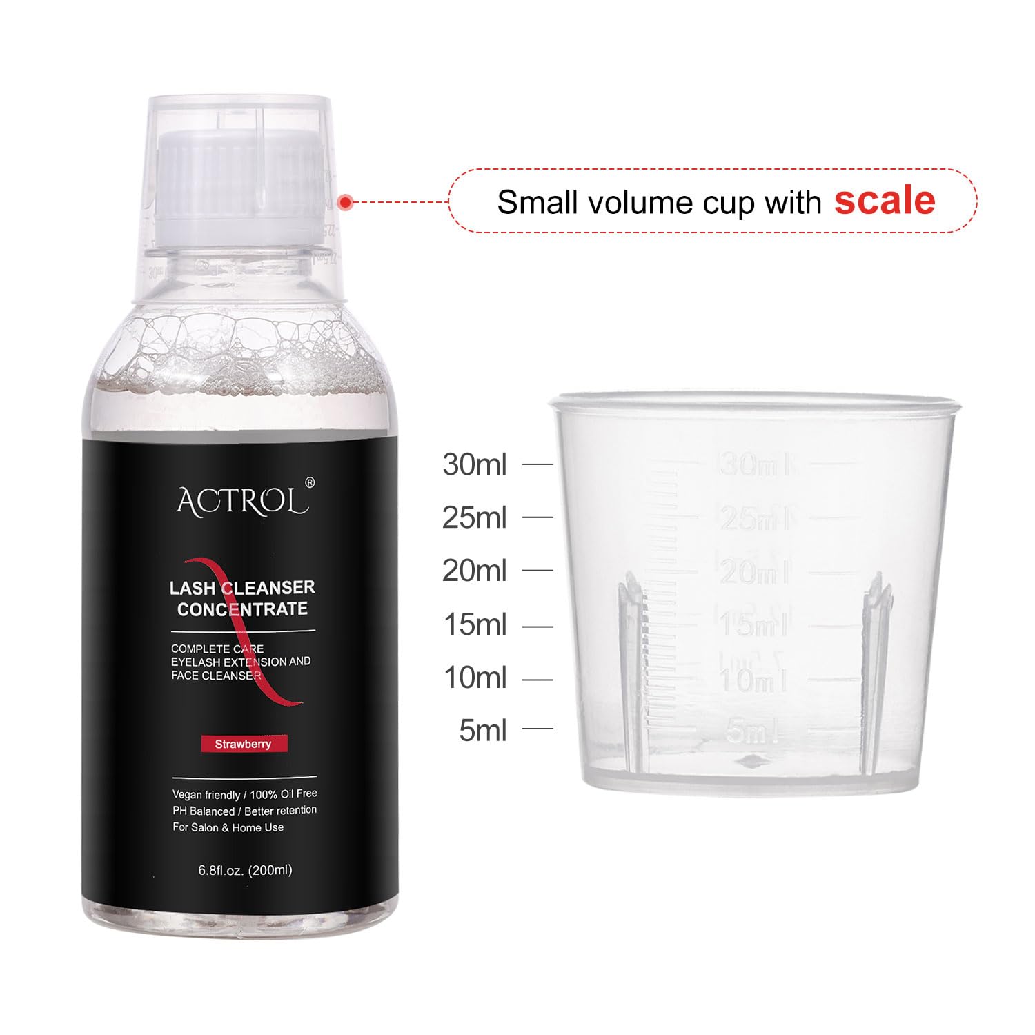 Foto 3 pulgar | Limpiador De Pestañas Concentrado Actrol Fresa 200 Ml - Venta Internacional.