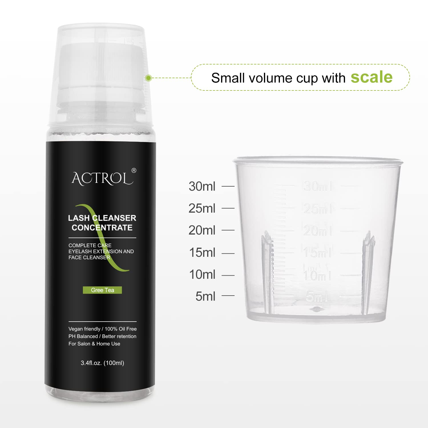 Foto 3 pulgar | Limpiador De Pestañas Concentrado Actrol 100 Ml Té Verde - Venta Internacional.