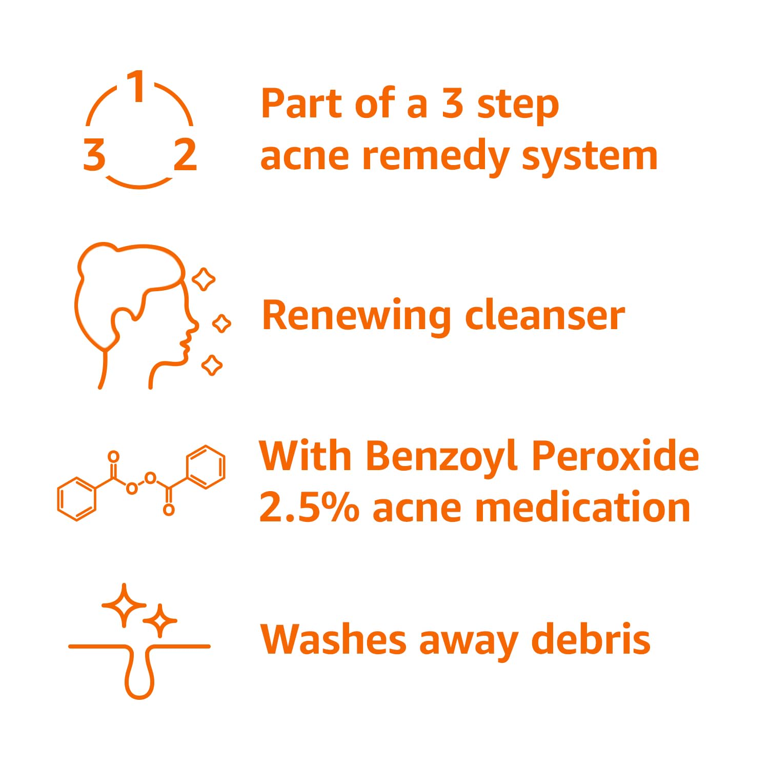 Foto 4 pulgar | Limpiador Del Sistema Acne Remedy, Amazon Basics, 3 Pasos, 4 Onzas, 1 Paquete - Venta Internacional.