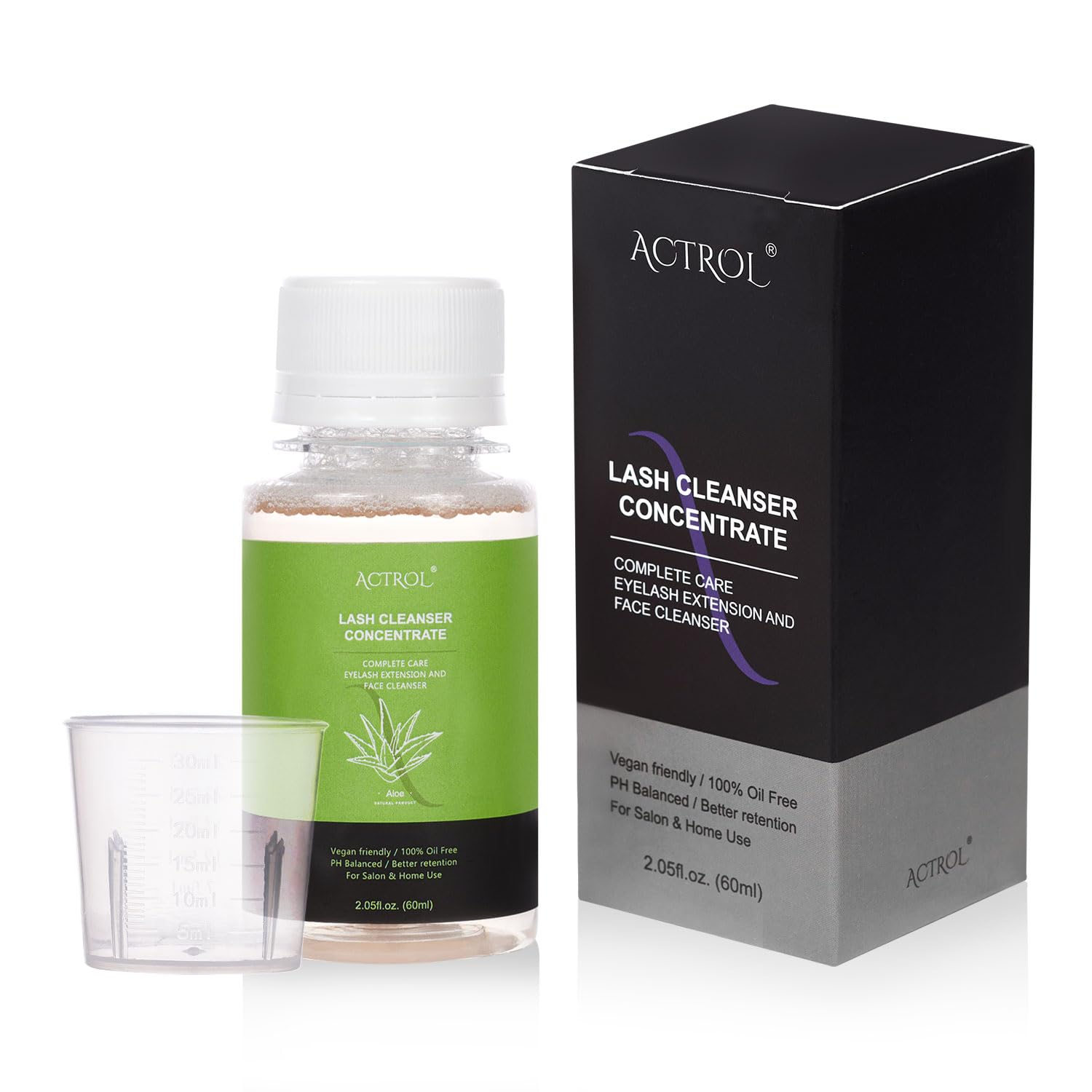 Foto 2 pulgar | Limpiador De Pestañas Concentrado Actrol Aloe 60 Ml Professional - Venta Internacional.