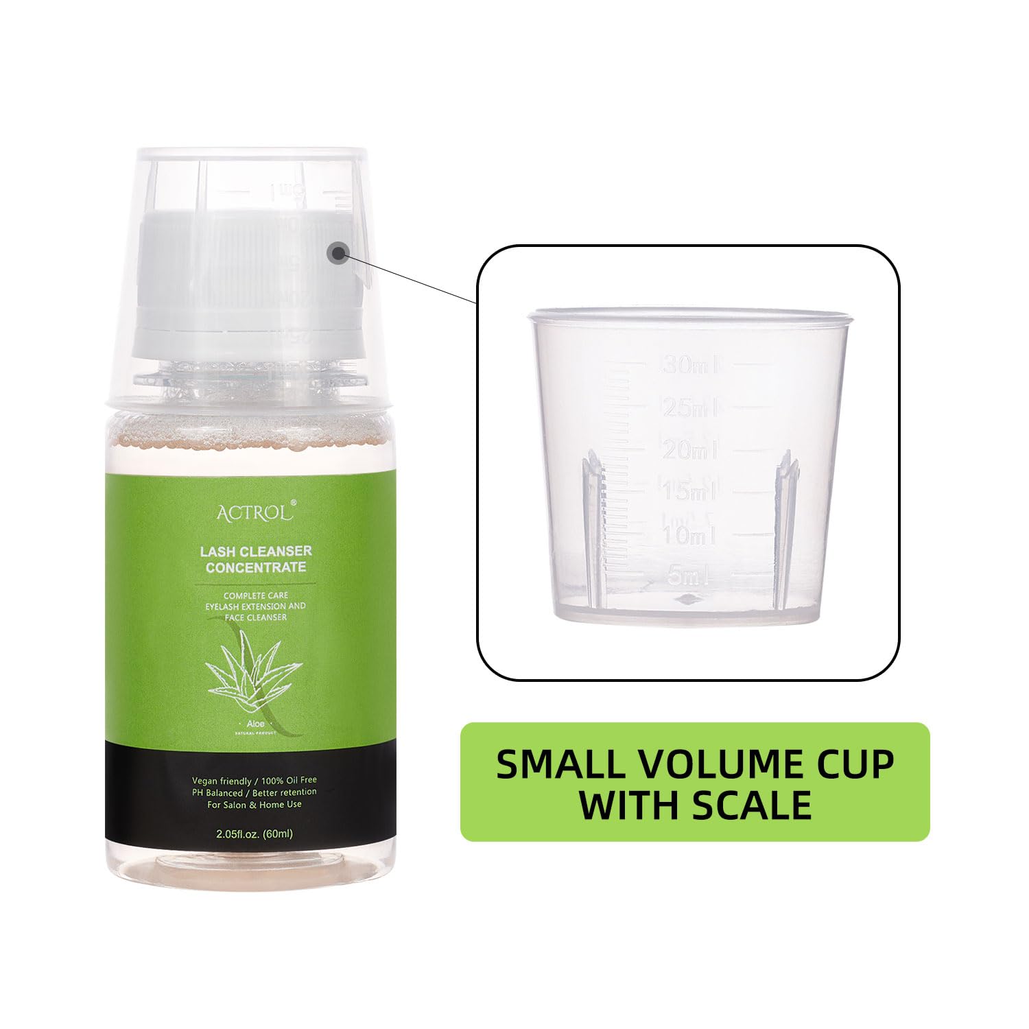 Foto 4 pulgar | Limpiador De Pestañas Concentrado Actrol Aloe 60 Ml Professional - Venta Internacional.