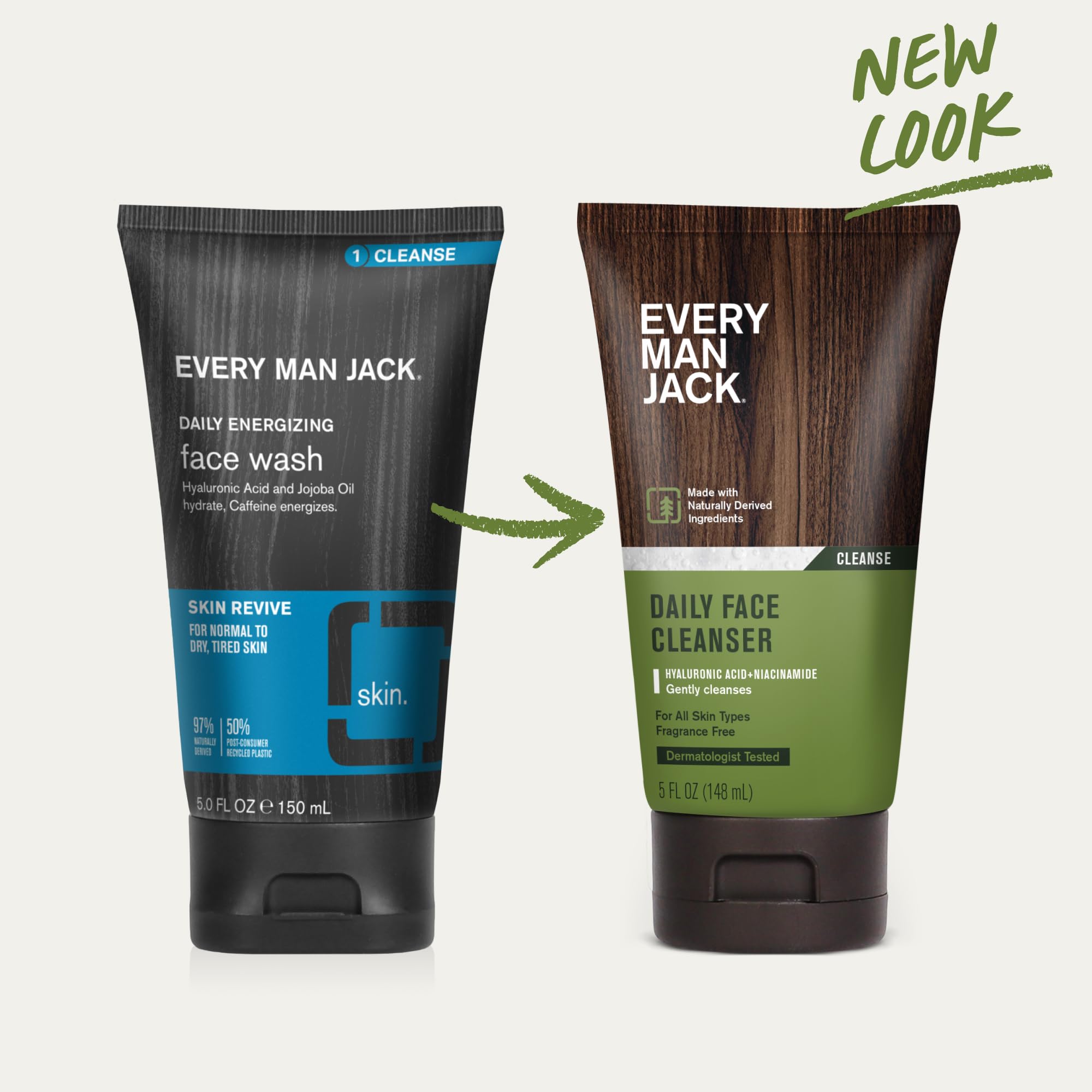 Foto 3 pulgar | Jabón Facial Every Man Jack Daily Para Hombre, 150 Ml Con Ácido Hialurónico - Venta Internacional.