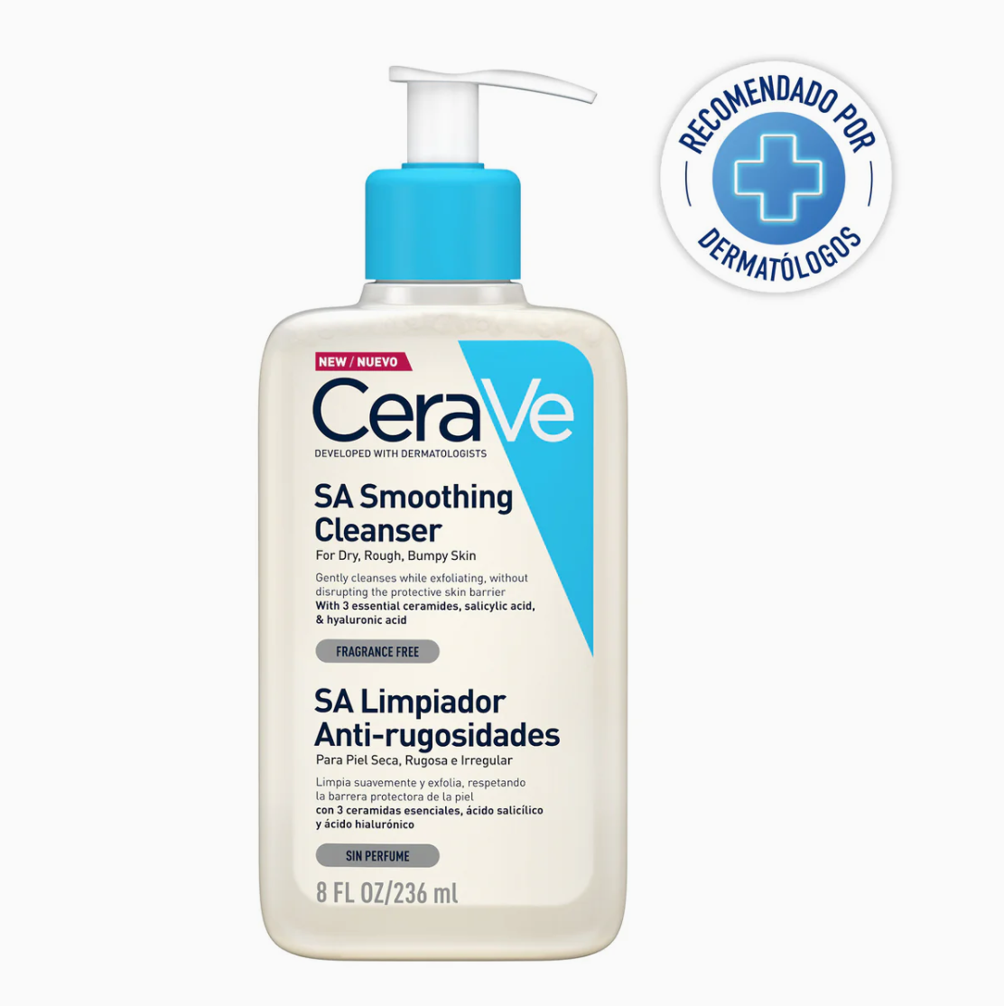 Foto 2 pulgar | Cerave Sa Limpiador Anti-rugosidades Exfoliante Con Ácido Salicílico Y Ceramidas Para Piel Seca O Áspera 236ml