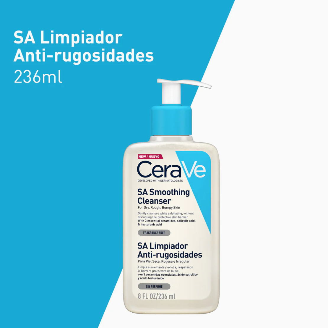 Foto 4 pulgar | Cerave Sa Limpiador Anti-rugosidades Exfoliante Con Ácido Salicílico Y Ceramidas Para Piel Seca O Áspera 236ml