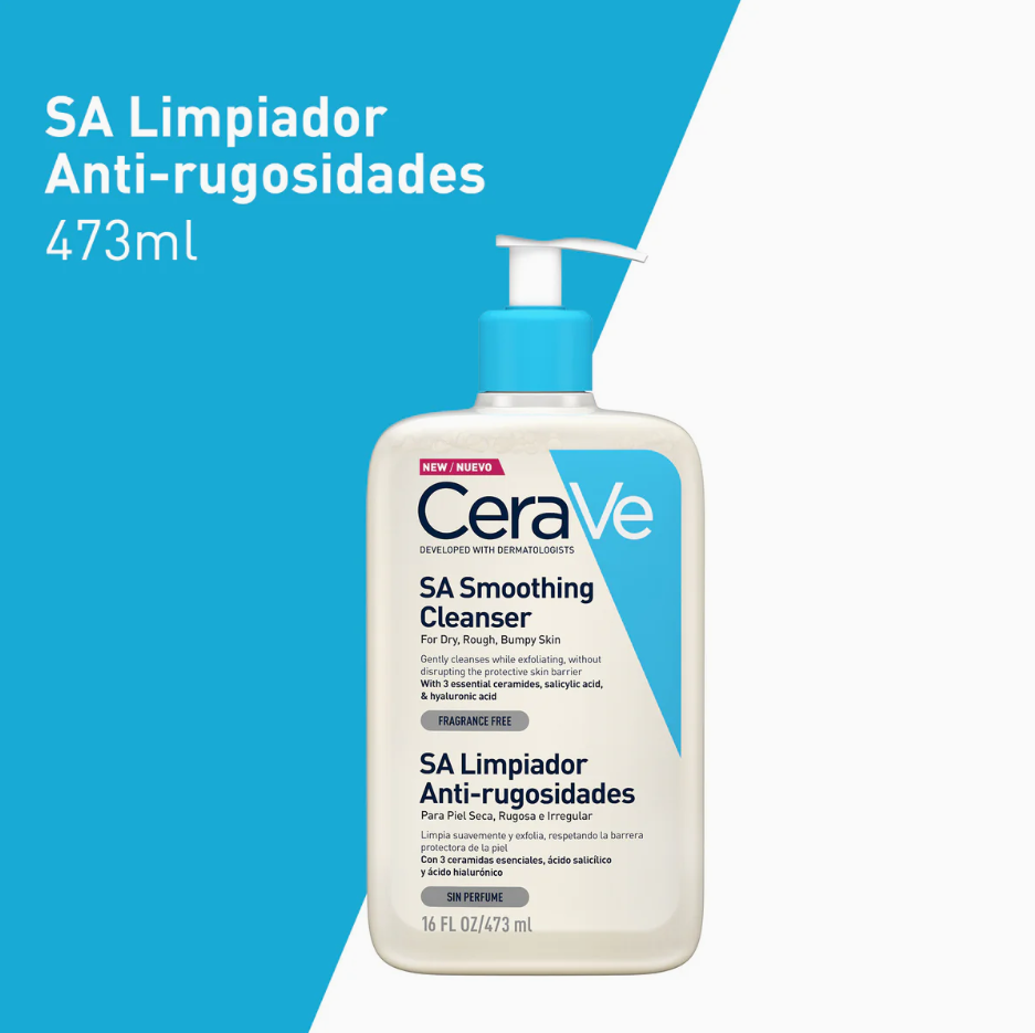 Foto 3 pulgar | Cerave Sa Limpiador Anti-rugosidades Exfoliante Con Ácido Salicílico Y Ceramidas Para Piel Seca O Áspera 473ml