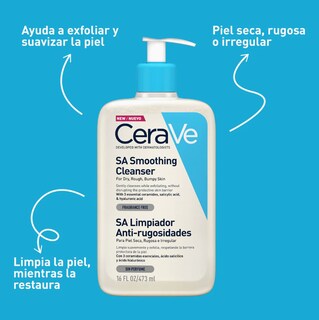 Foto 3 | Cerave Sa Limpiador Anti-rugosidades Exfoliante Con Ácido Salicílico Y Ceramidas Para Piel Seca O Áspera 473ml