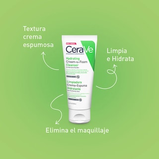 Foto 2 | Cerave Limpiadora Hidratante Facial Y Corporal 100ml | Crema A Espuma Suave Con Ácido Hialurónico