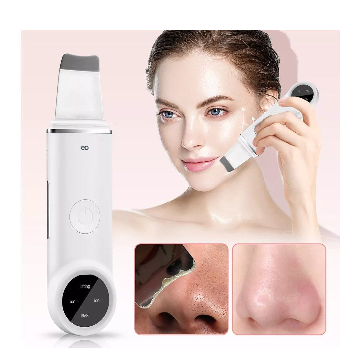 Foto 2 | Limpiador Facial Espátula Ultrasónica Eo Safe Imports Esi-11702-1 Blanco