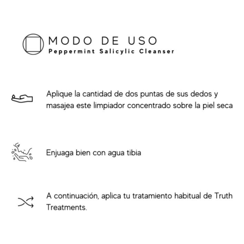 Foto 4 pulgar | Skincare Truth Peppermint Salicylic Cleanser Color Negro 120 Ml