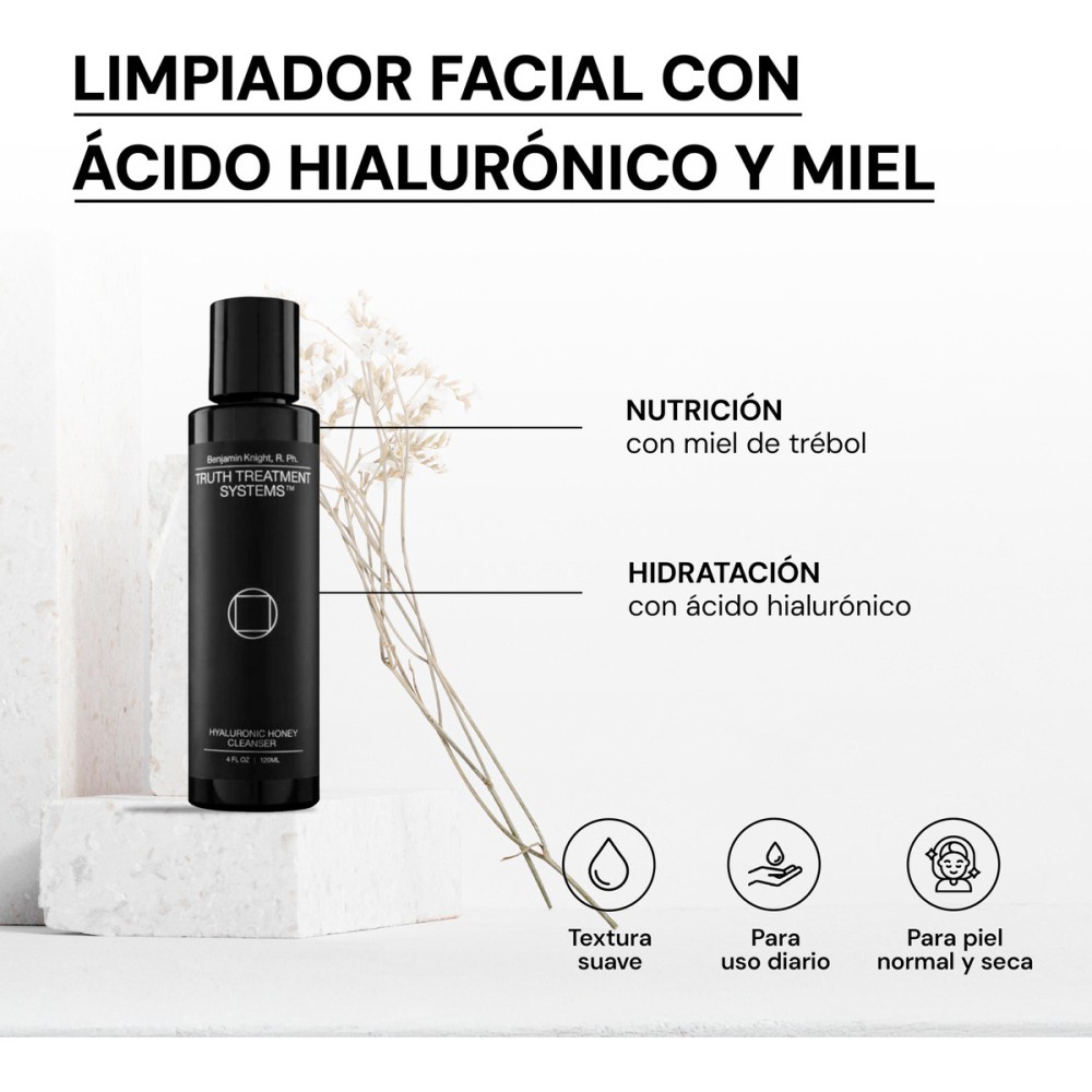 Foto 3 pulgar | Skincare Truth Hyaluronic Honey Cleanser Color Negro 120 Ml