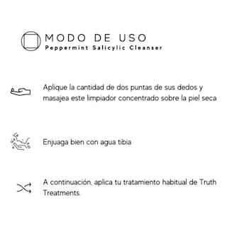 Foto 4 | Skincare Truth Peppermint Salicylic Cleanser Color Negro 60 Ml