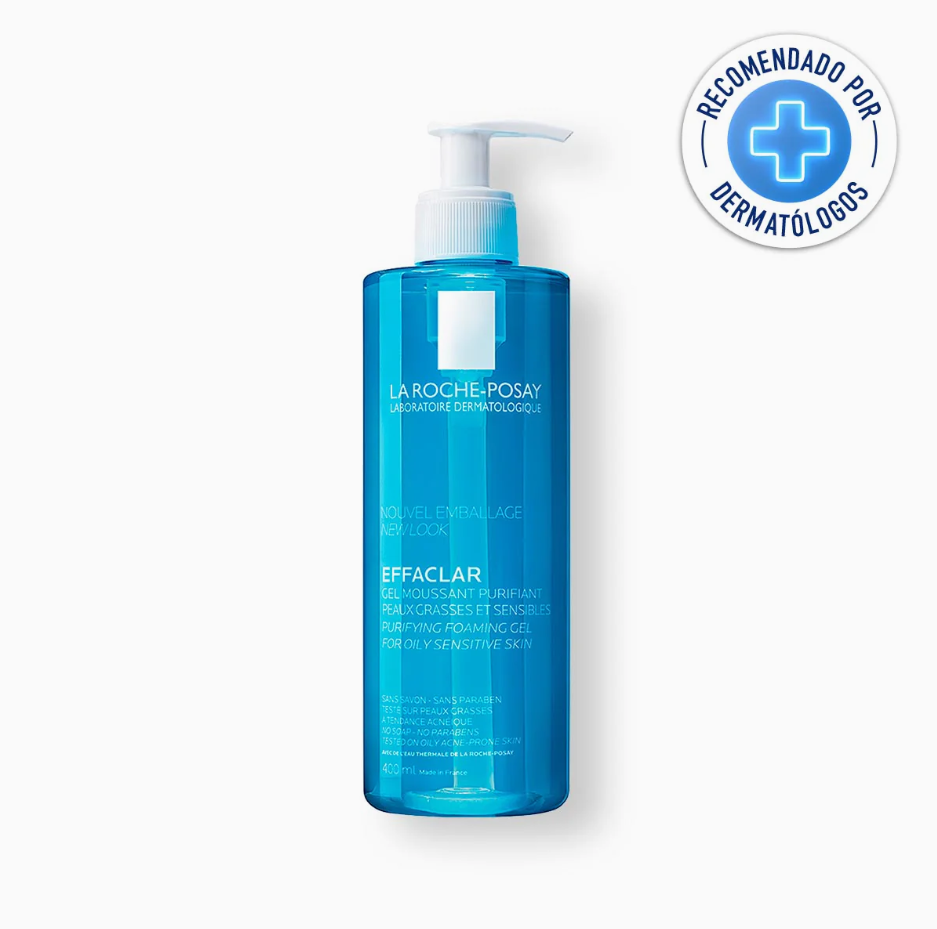 La Roche Posay Effaclar Gel Limpiador Facial Piel Grasa Sensible Control Brillo Y Puntos Negros 400ml