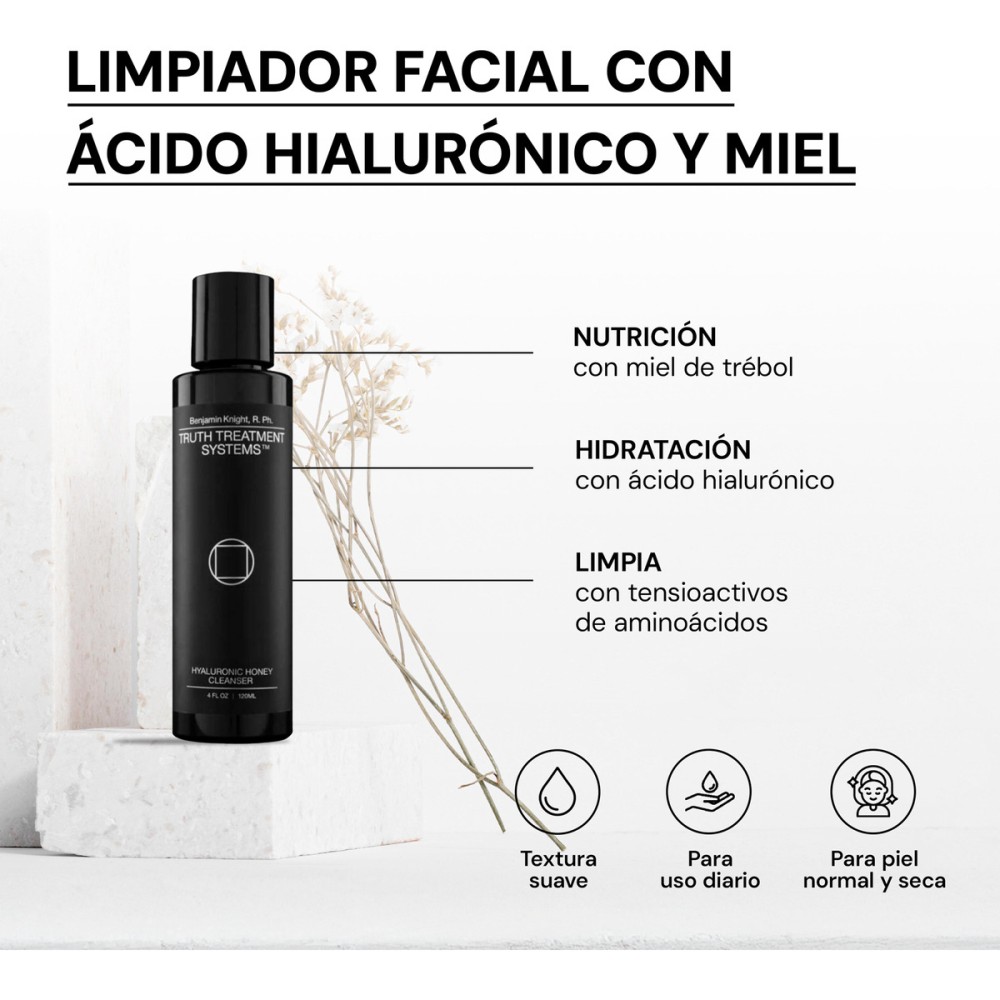 Foto 3 pulgar | Skincare Truth Hyaluronic Honey Cleanser Color Negro 60 Ml