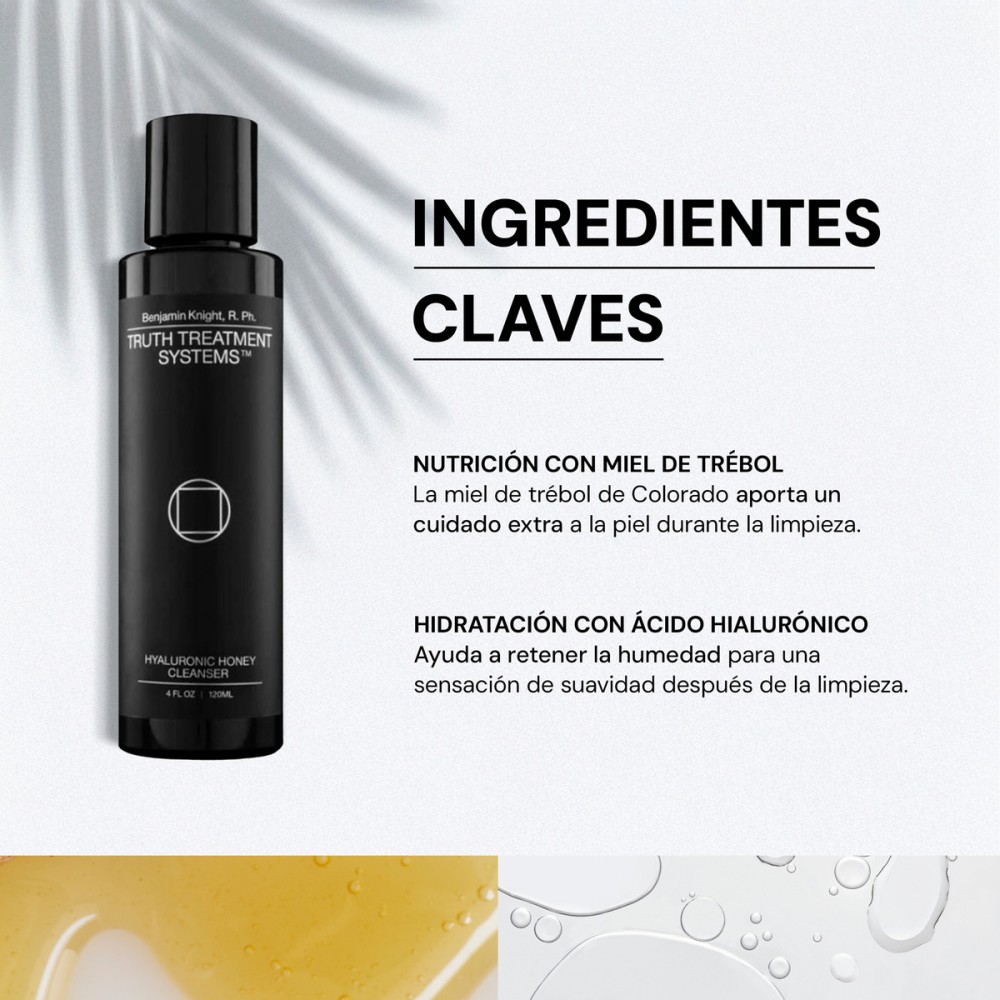 Foto 4 pulgar | Skincare Truth Hyaluronic Honey Cleanser Color Negro 60 Ml