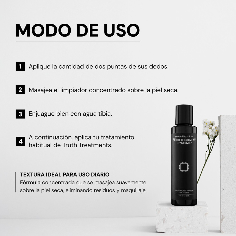 Foto 6 pulgar | Skincare Truth Hyaluronic Honey Cleanser Color Negro 60 Ml