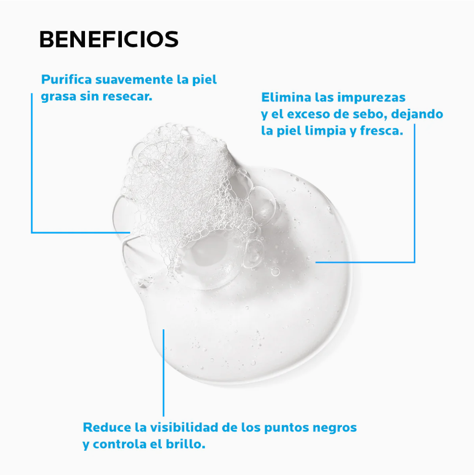 Foto 3 | La Roche Posay Effaclar Gel Limpiador Facial Piel Grasa Sensible Control Brillo Y Puntos Negros 200ml