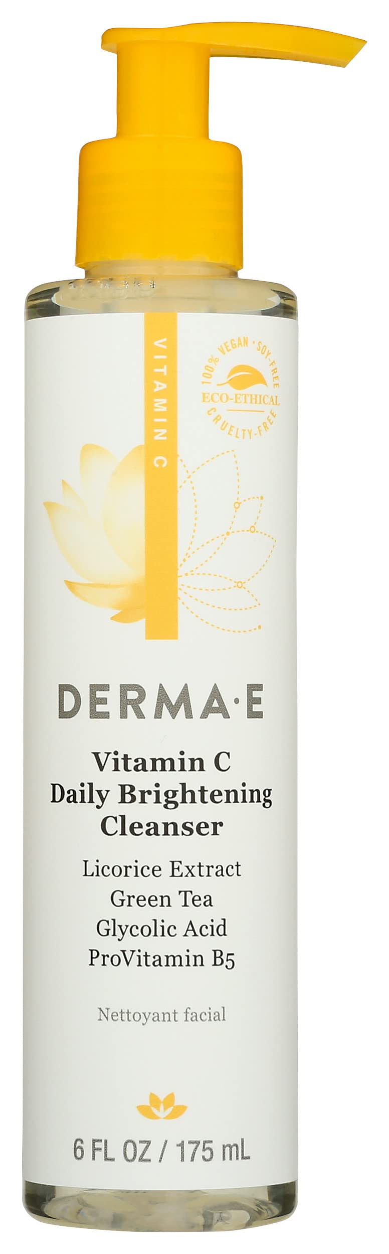 Limpiador Derma E Con Vitamina C, Abrillantador Diario, 180 Ml, Paquete De 1 - Venta Internacional.