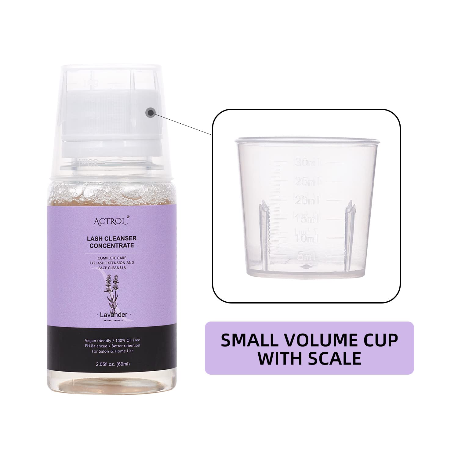 Foto 3 pulgar | Limpiador de Pestañas Concentrado Actrol Lavender 60 Ml Professional - Venta Internacional