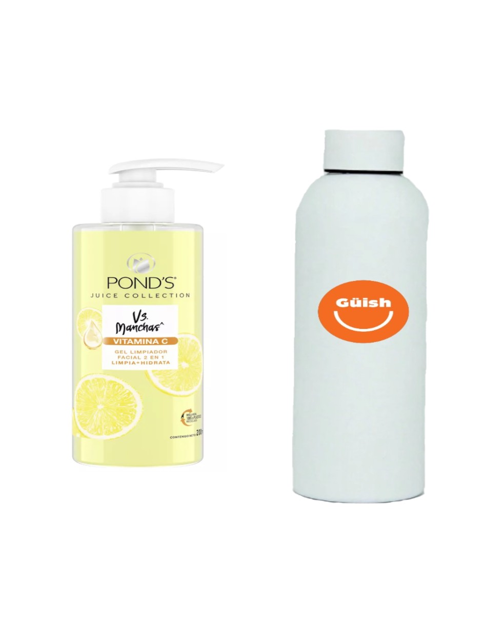 Foto 2 pulgar | Pond's Limpiador Facial Vs Manchas Vitamina C + Termo De Agua De Regalo Güish